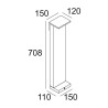 Delta Light OBLIX F 70 Garden lamppost