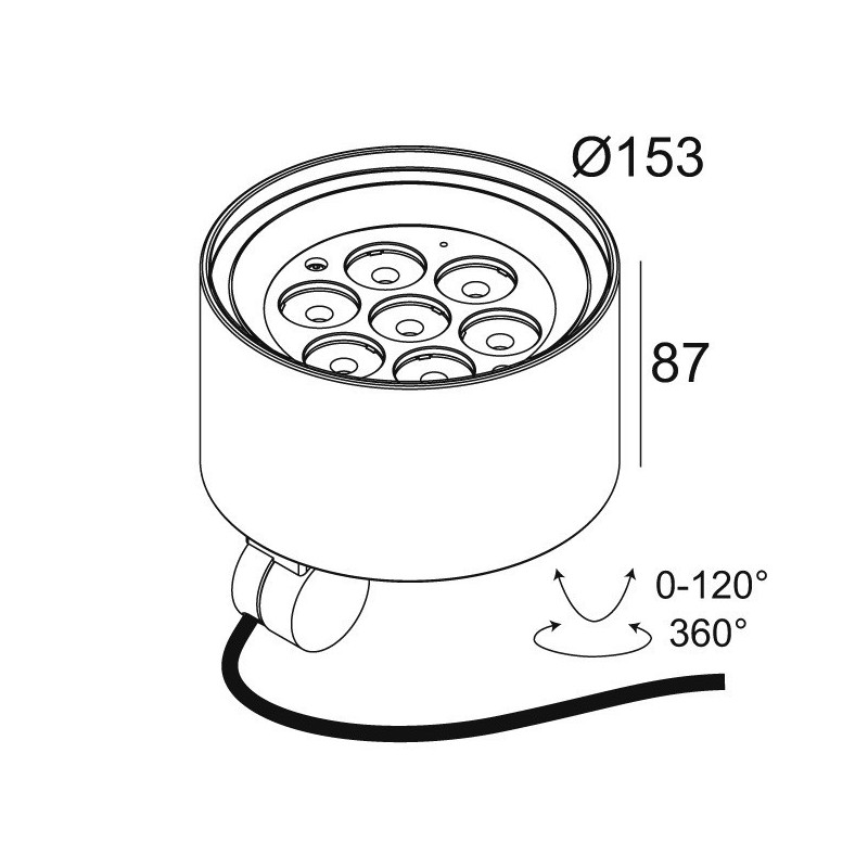 Delta Light FRAX MB SUPERSPOT Lampe de sol / Applique
