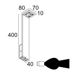 Delta Light Elbo Asymmetric P 60 Pollerleuchte