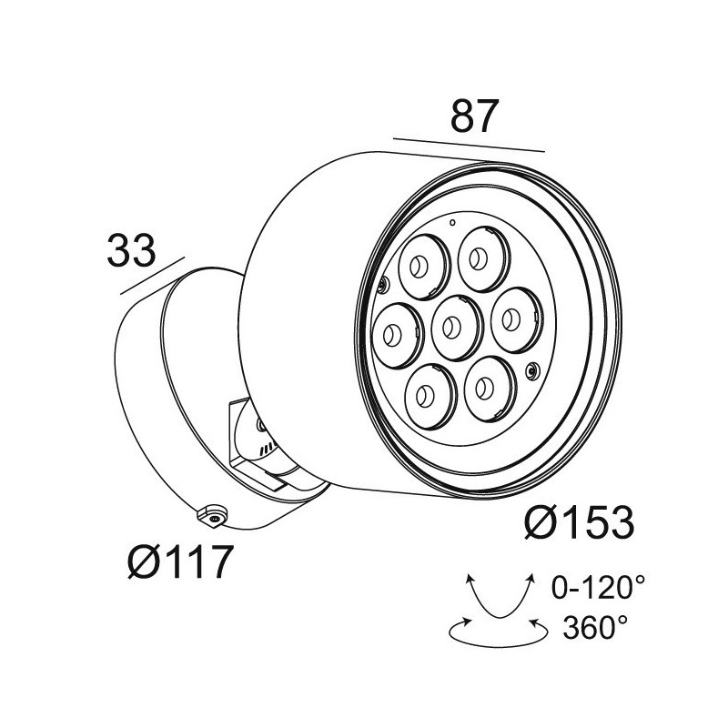 Delta Light FRAX M SUPERSPOT HONEYCOMB Floor lamp / Wall lamp