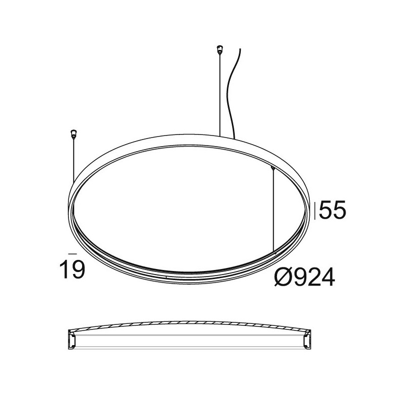 Delta Light SUPERLOOP PLUS HC 90 MDL Suspension lamp