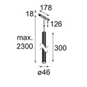 Modular Extruded Stripped Track 48V Suspended 46 300 1x LED
