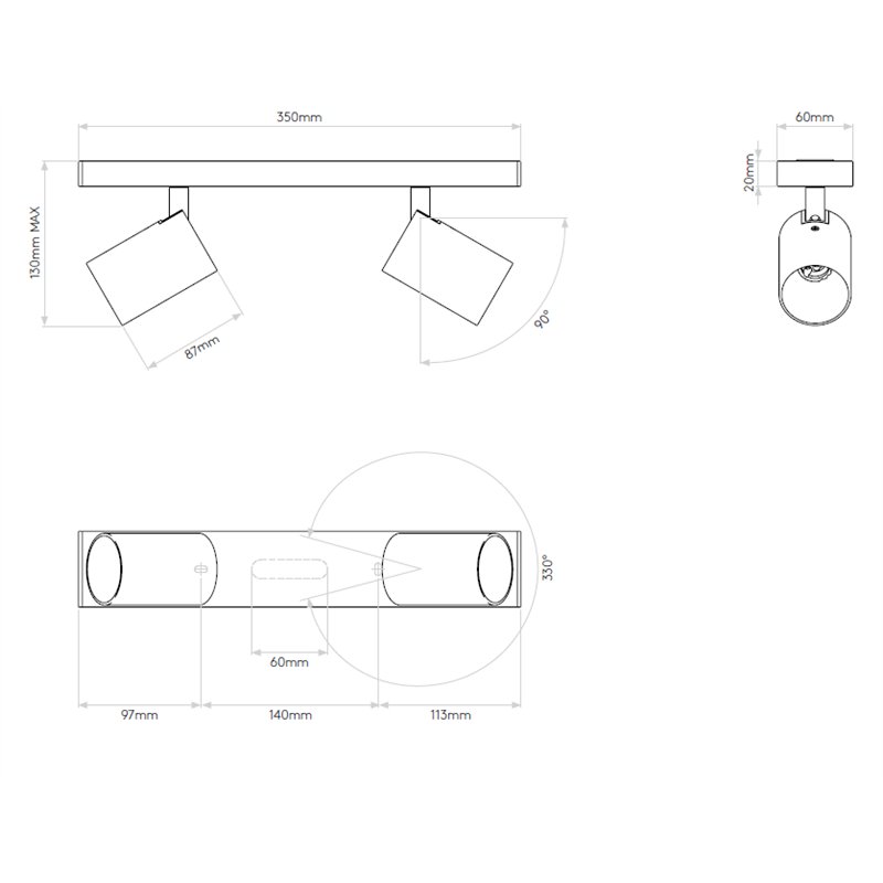Astro Ascoli Twin Deckenlampe