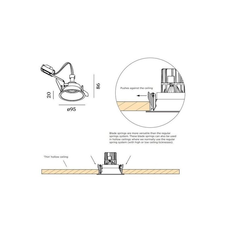 Wever & Ducré Deep IP44 1.0 MR16 bladveren Inbouwspot