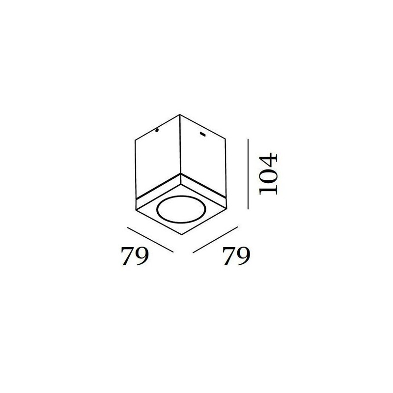 Wever & Ducré Tube Carré 1.0 LED Plafondlamp