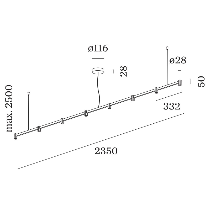 Wever & Ducré Trace Chandelier 3.0 Hanglamp