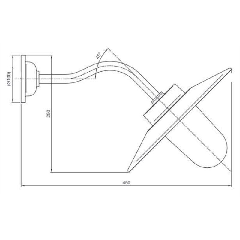 Tekna NAUTIC QUAY LIGHT 45° Applique