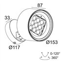 Delta Light FRAX M HONEYCOMB Vloerlamp / Wandlamp