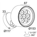 Delta Light FRAX M SUPERSPOT Vloerlamp / Wandlamp