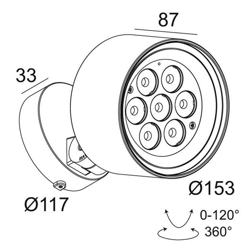 Delta Light FRAX M SUPERSPOT Vloerlamp / Wandlamp