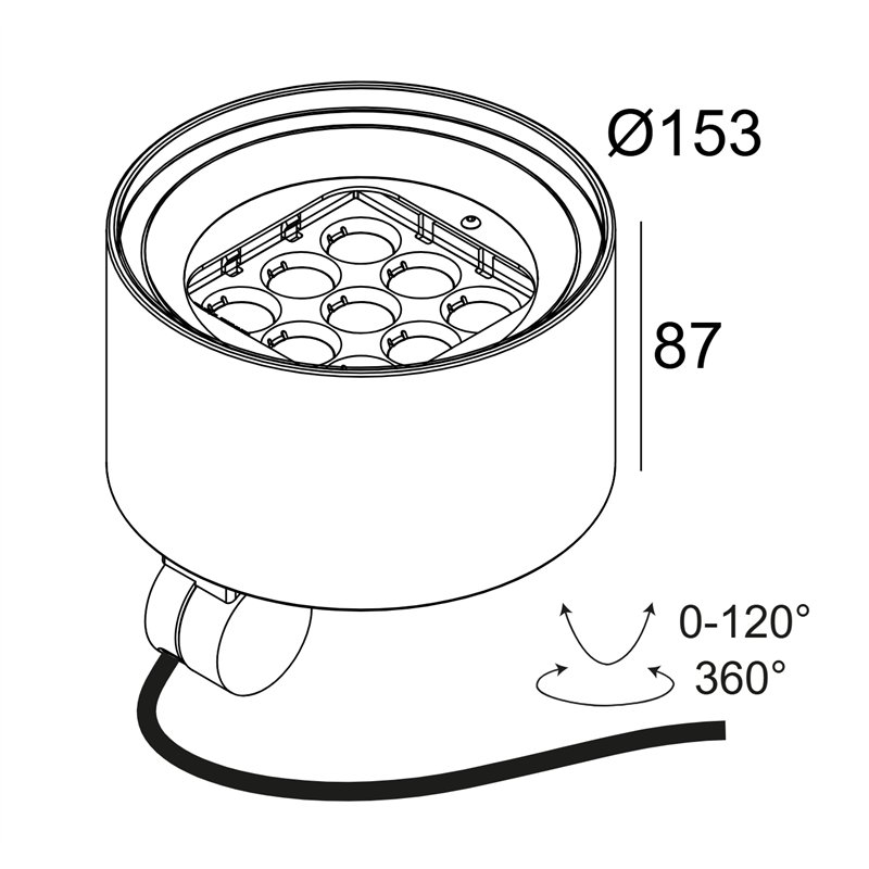 Delta Light Frax Mb Pole Wandlamp