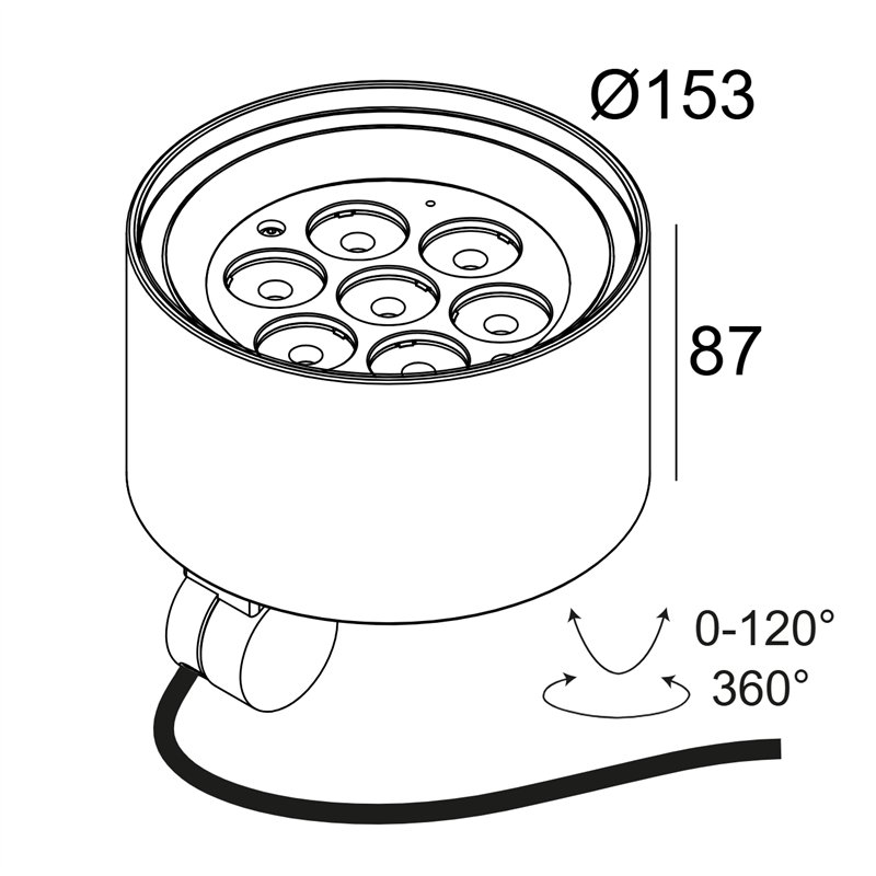 Delta Light Frax Mb Pole Honeycomb wall lamp