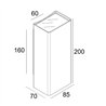Delta Light Nocta Sq85 Down-Up Sp wall lamp