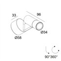 Delta Light Spix S Wandlamp