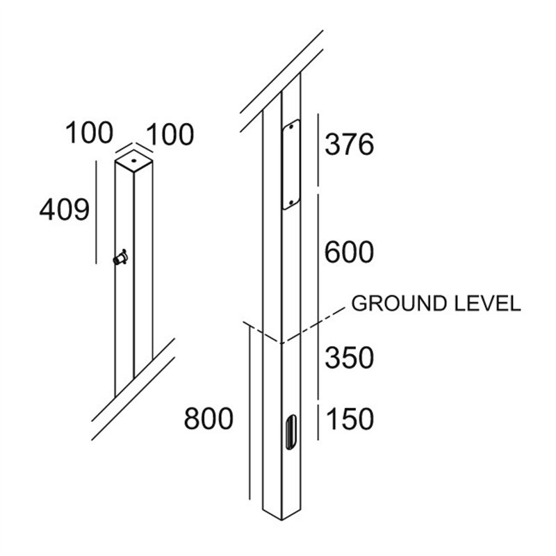 Delta Light POLESANO 4M - 1 ANCHORED Garden lamppost