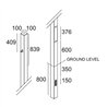 Delta Light POLESANO 4M - 22L ANCHORED Poteau de jardin