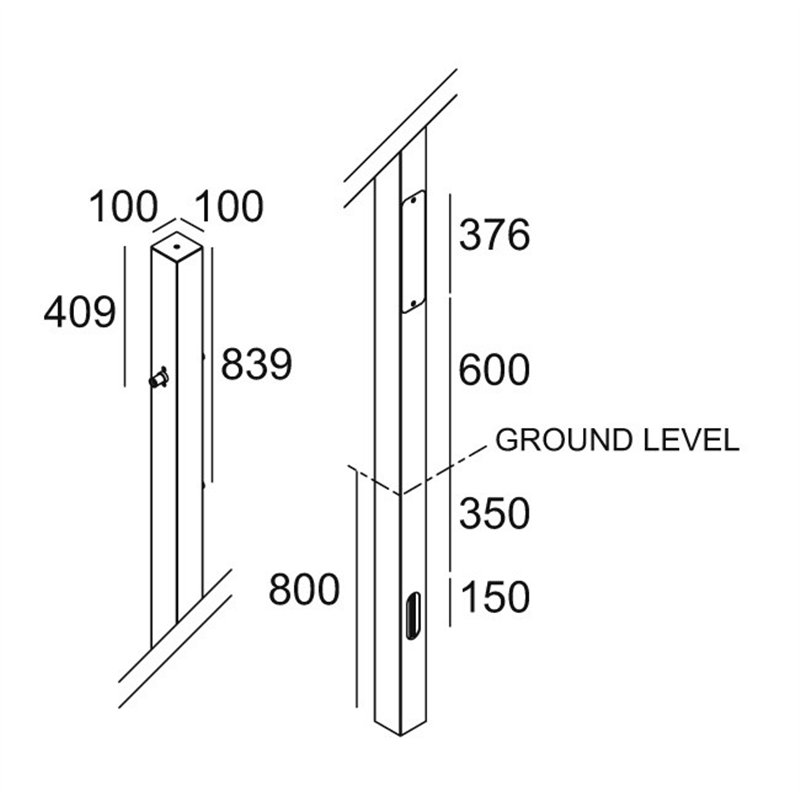 Delta Light POLESANO 4M - 3 ANCHORED Garden lamppost