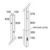 Delta Light POLESANO 4M - 4 ANCHORED Poteau de jardin