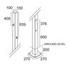 Delta Light POLESANO 4M - 4 BASE Garden lamppost
