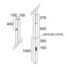 Delta Light POLESANO 6M - 1 ANCHORED Garden lamppost