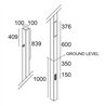 Delta Light POLESANO 6M - 3 ANCHORED Garden lamppost