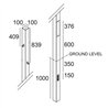 Delta Light POLESANO 6M - 4 ANCHORED Poteau de jardin