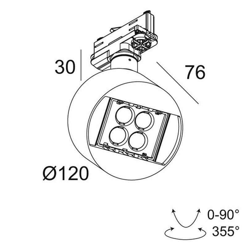 Delta Light FRAGMA 2x2 ADM DIM1P Track lighting