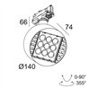 Delta Light FRAGMA 3x3 ADM DIM1P Éclairage sur rail