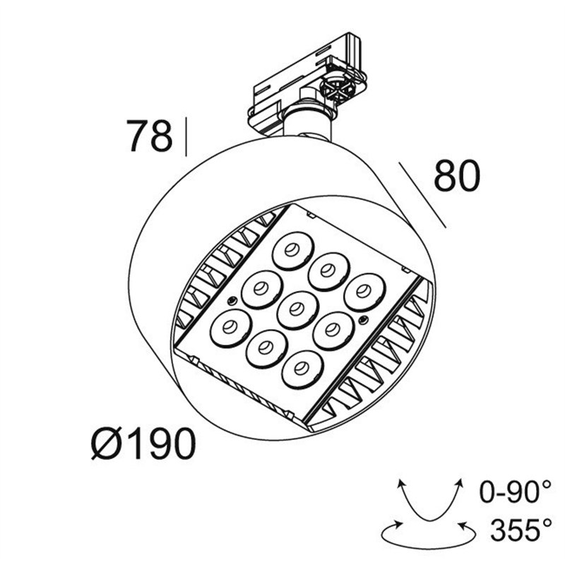 Delta Light FRAGMA L SUPERSPOT ADM DIM1P Schienenbeleuchtung