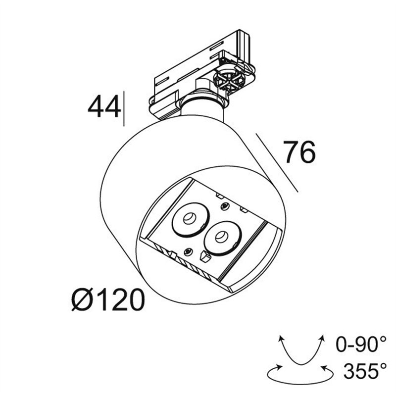 Delta Light FRAGMA S SUPERSPOT ADM DIM1P Track lighting