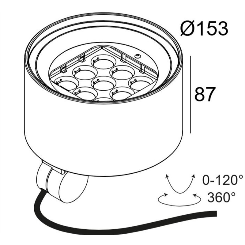Delta Light FRAX MB POLE 92714 DIM5 Lampadaire extérieurs