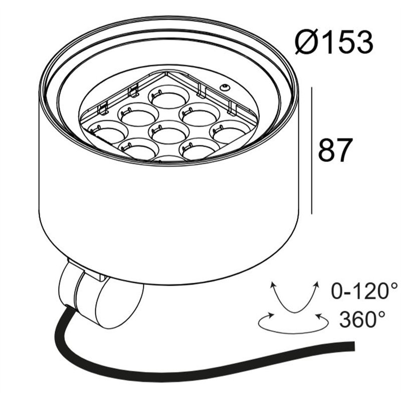 Delta Light FRAX MB POLE 927 LINEAR H DIM5 Lampadaire extérieurs