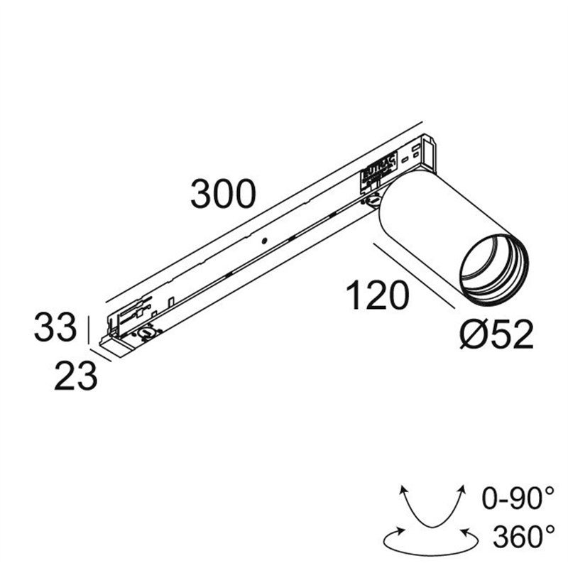 Delta Light SPY 52 ADM SLIM Éclairage sur rail