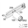 Delta Light SPY 52 TW ADM DIM5 Éclairage sur rail