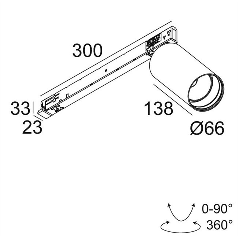 Delta Light SPY 66 ADM SLIM Éclairage sur rail