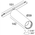 Delta Light Sl19 - Spy 39 L DIM5 Trackverlichting