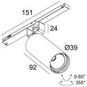 Delta Light Spl14 - Spy 39 DIM5 Trackverlichting