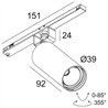 Delta Light Spl14 - Spy 39 DIM5 Éclairage sur rail