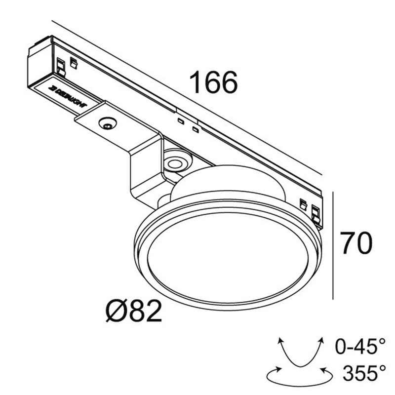 Delta Light M20/M26H - Haloscan HP Soft DIM5 Éclairage sur rail