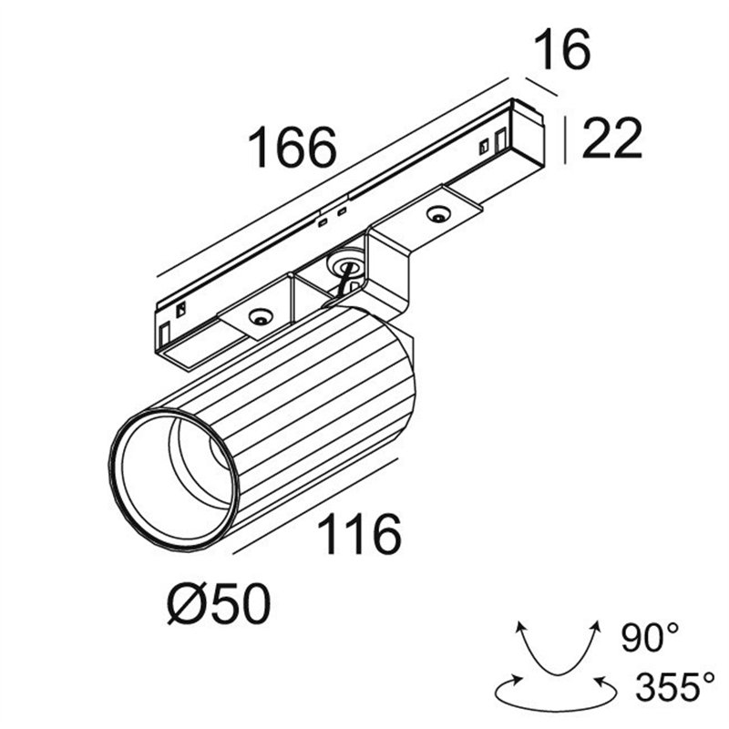 Delta Light M26L - HEDRA DIM5 Trackverlichting