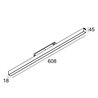 Delta Light M - Led Line He 1 X 12,6W DIM5 Track lighting fixture
