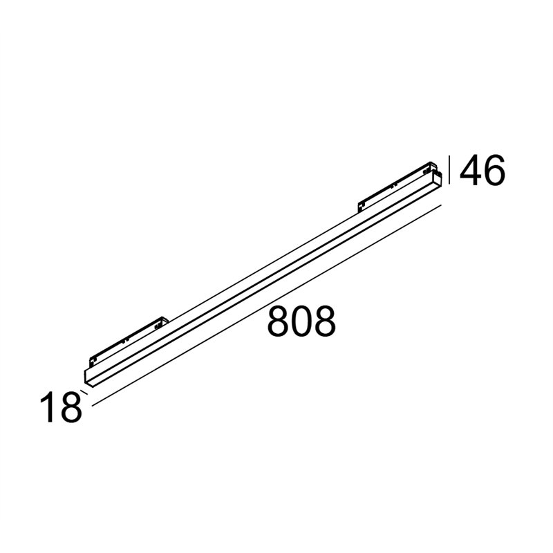 Delta Light M - Led Line He 1 X 18,4W DIM5 Éclairage sur rail