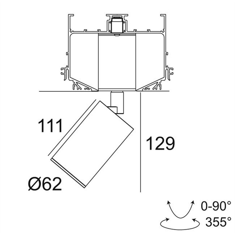 Delta Light M52 - Spy Focus MP DIM5 Schienenbeleuchtung