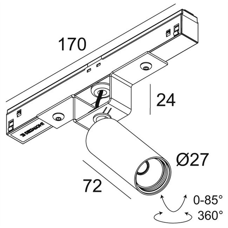 Delta Light M20/M26H - Spy 271 DIM5 Schienenbeleuchtung