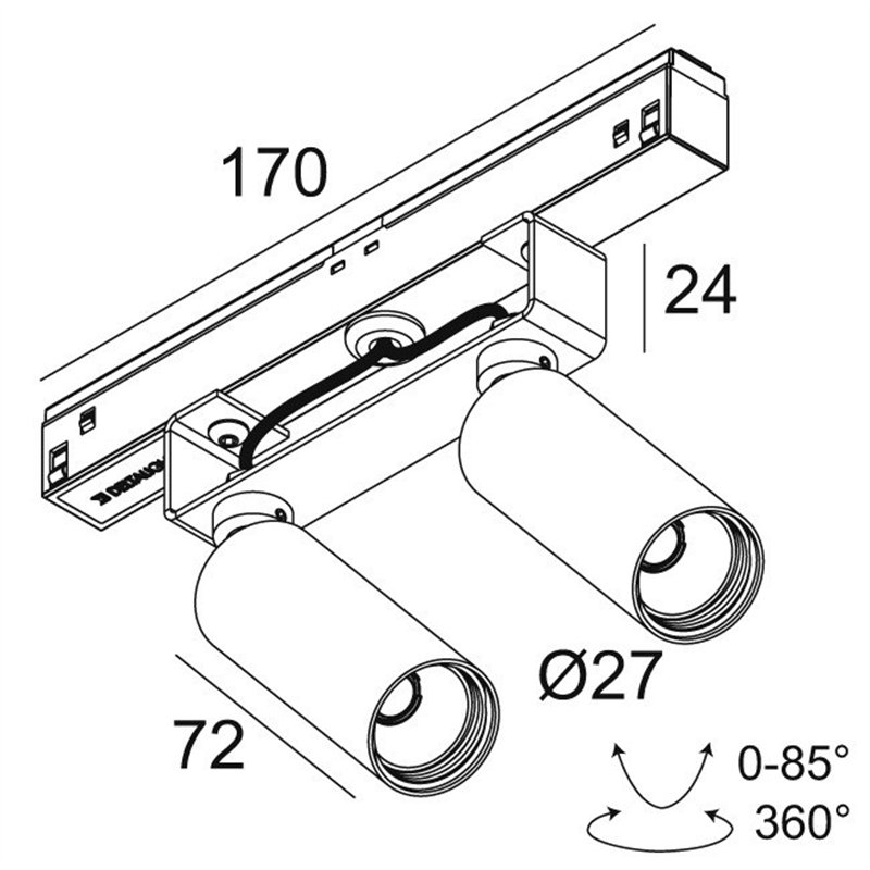 Delta Light M20/M26H - Spy 272 DIM5 éclairage sur rail