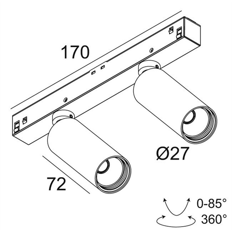 Delta Light M26L - SPY 272 DIM5 Track lighting fixture