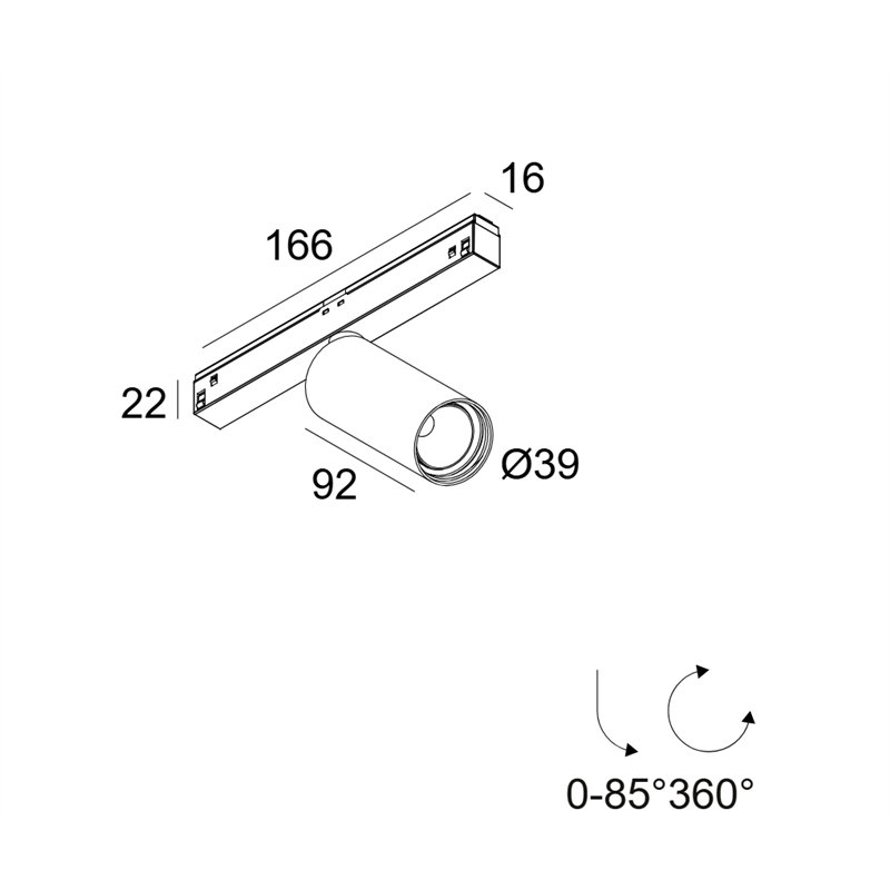 Delta Light M26L - SPY 391 DIM5 Schienenbeleuchtung