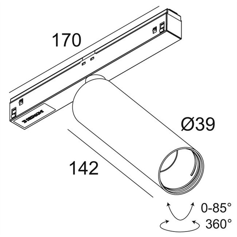 Delta Light M26L - SPY 391 L DIM5 Schienenbeleuchtung