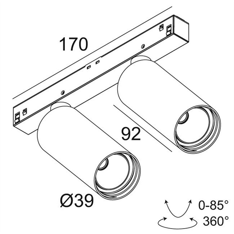 Delta Light M26L - SPY 392 DIM5 Schienenbeleuchtung