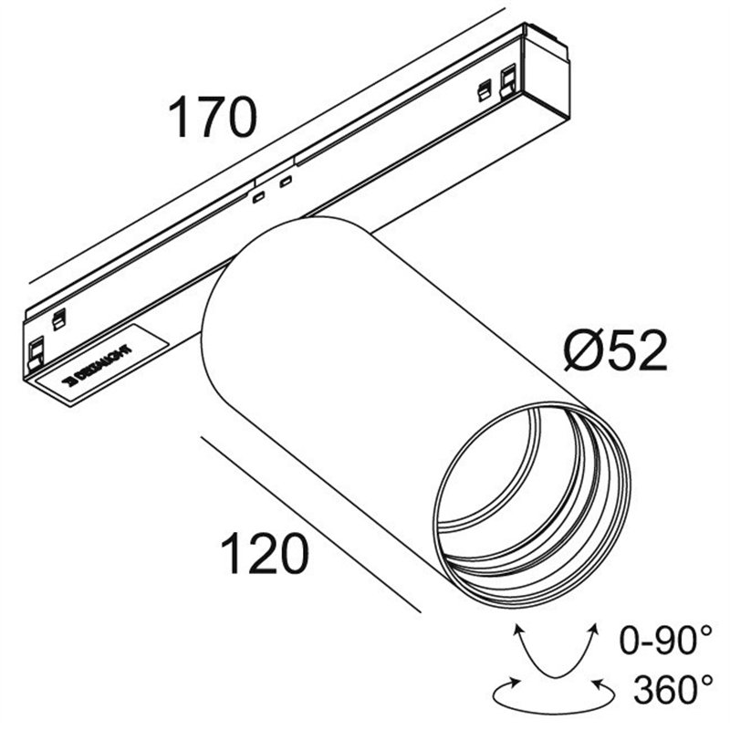 Delta Light M26L - SPY 52 TW DIM5 Schienenbeleuchtung